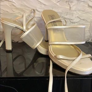 Sam and Libey high heel ankle tie high heel sandal